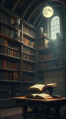 “月光下的神秘图书馆” “月光下的神秘图书馆”