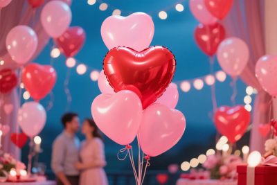 浪漫爱心气球装饰场景 浪漫爱心气球装饰场景