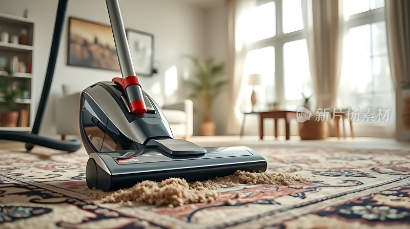 新片场素材 吸尘器清洁地毯