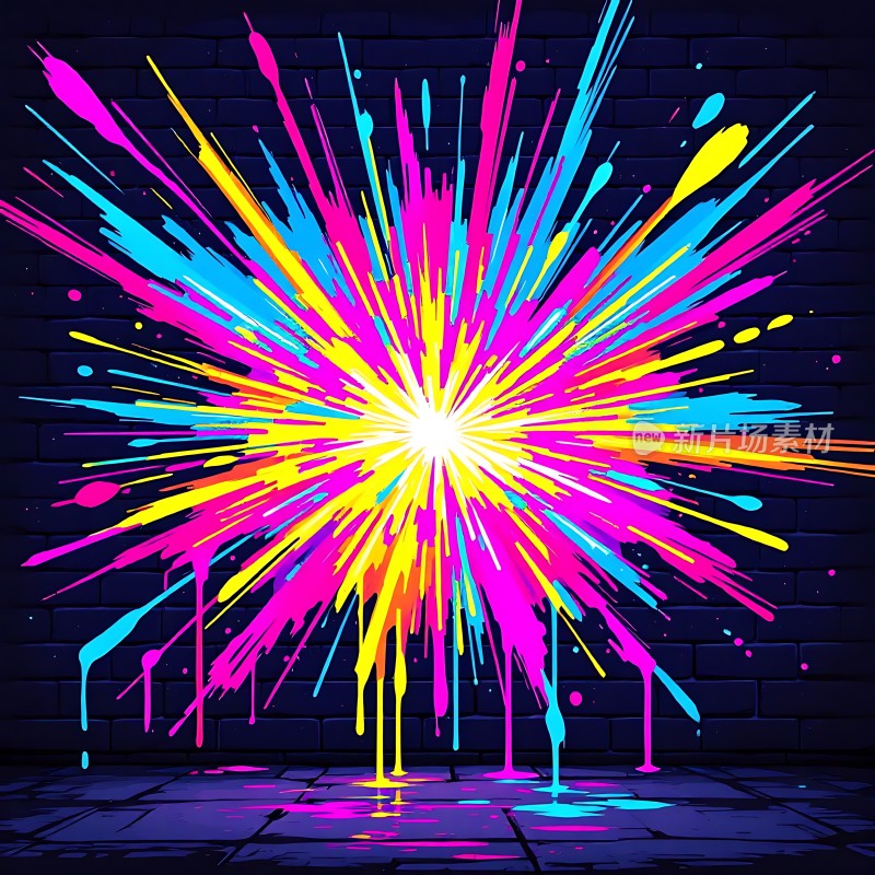 色彩爆发霓虹光芒四射