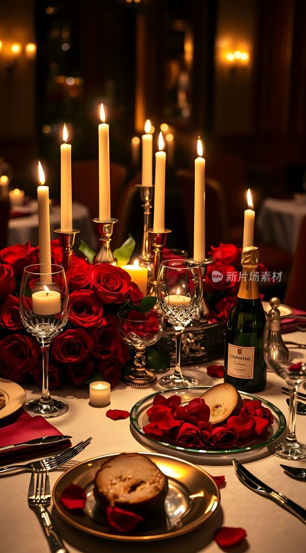 烛光玫瑰浪漫晚餐
