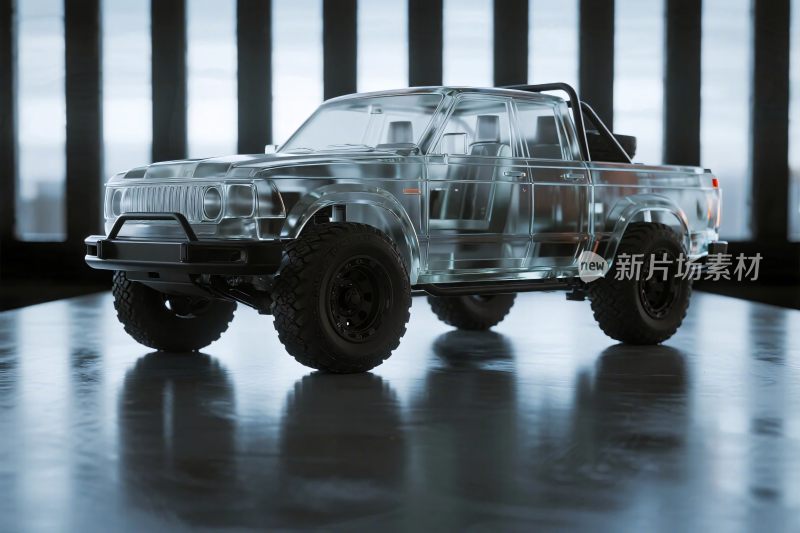 透明效果的越野皮卡车