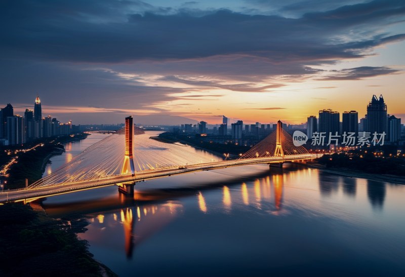 南宁大桥璀璨夜色