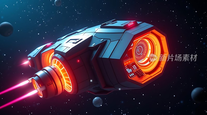 星际飞船启航探索未知宇宙