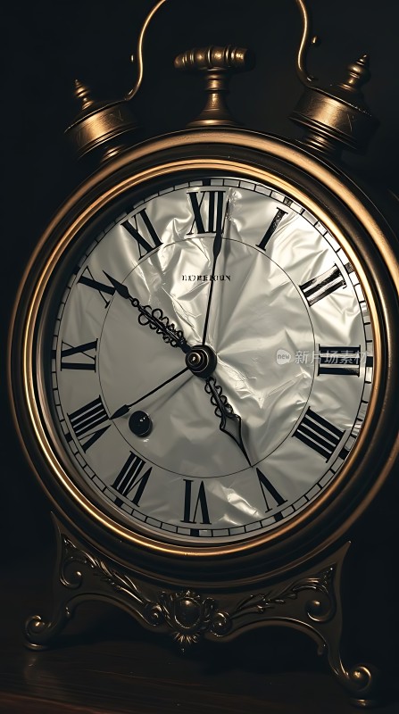 古铜色罗马数字时钟