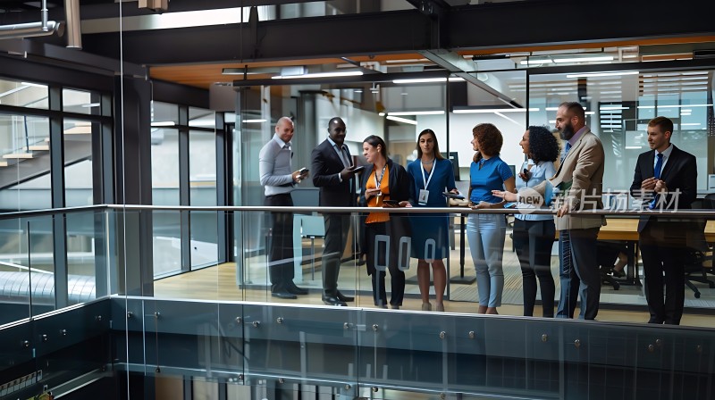 商务人士交流讨论