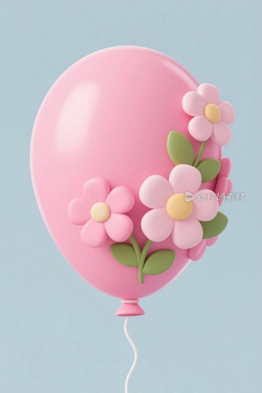 粉色花朵气球装饰