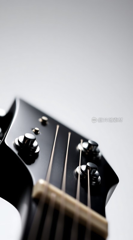 吉他琴头细节特写