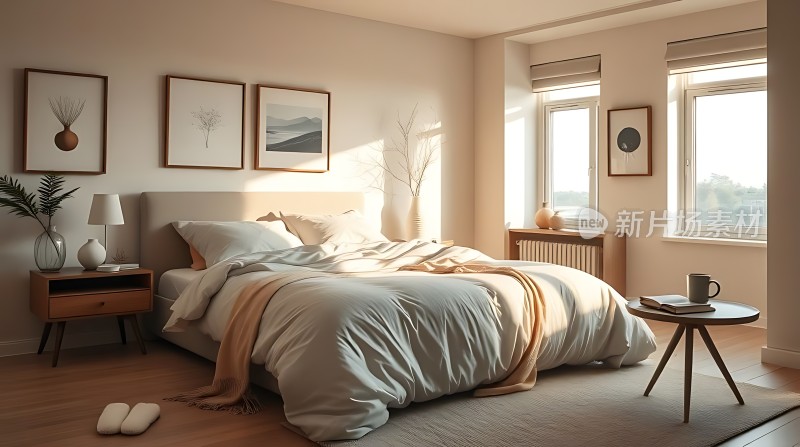 阳光洒满温馨卧室简约风格尽显舒适与宁静