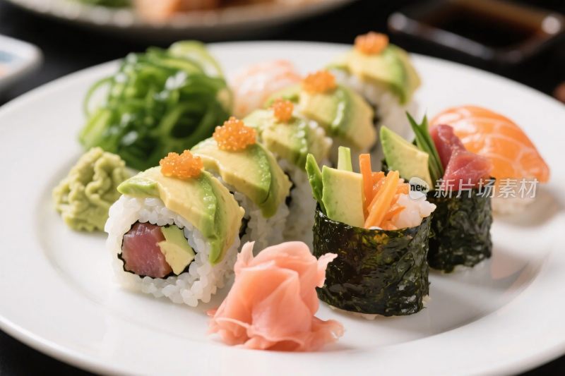 日式寿司美食展示图