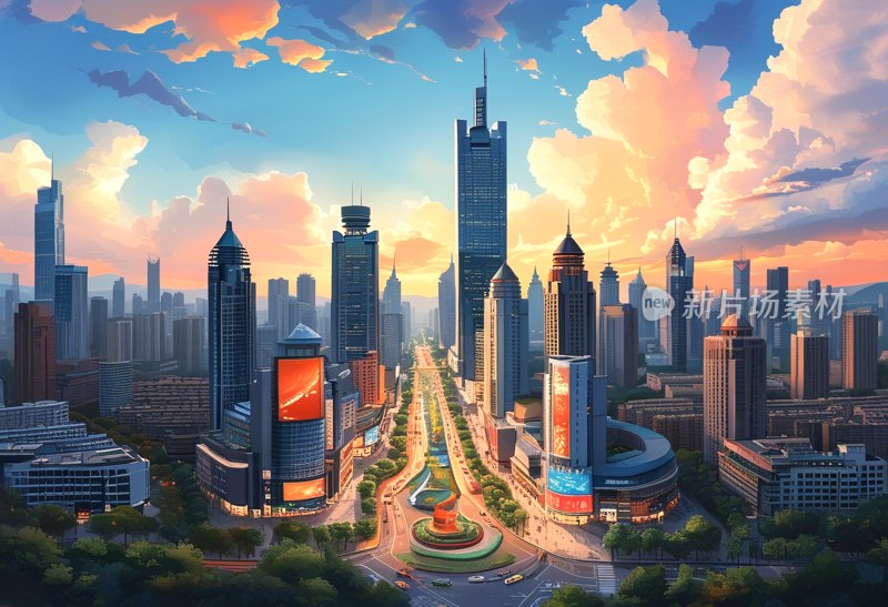 南京新街口天际线