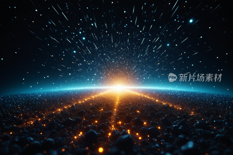 一个充满大量星星的大空间的景色背景图片