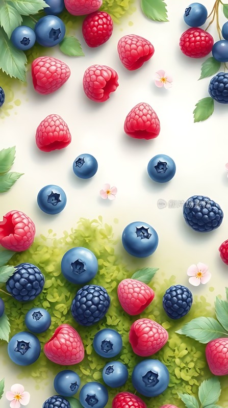 蓝莓覆盆子黑莓水果