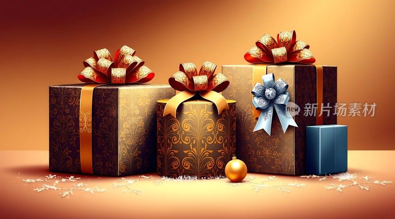 精美礼品盒节日礼物展示