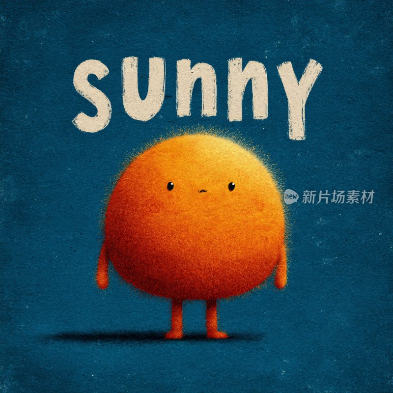 橙色卡通角色插画