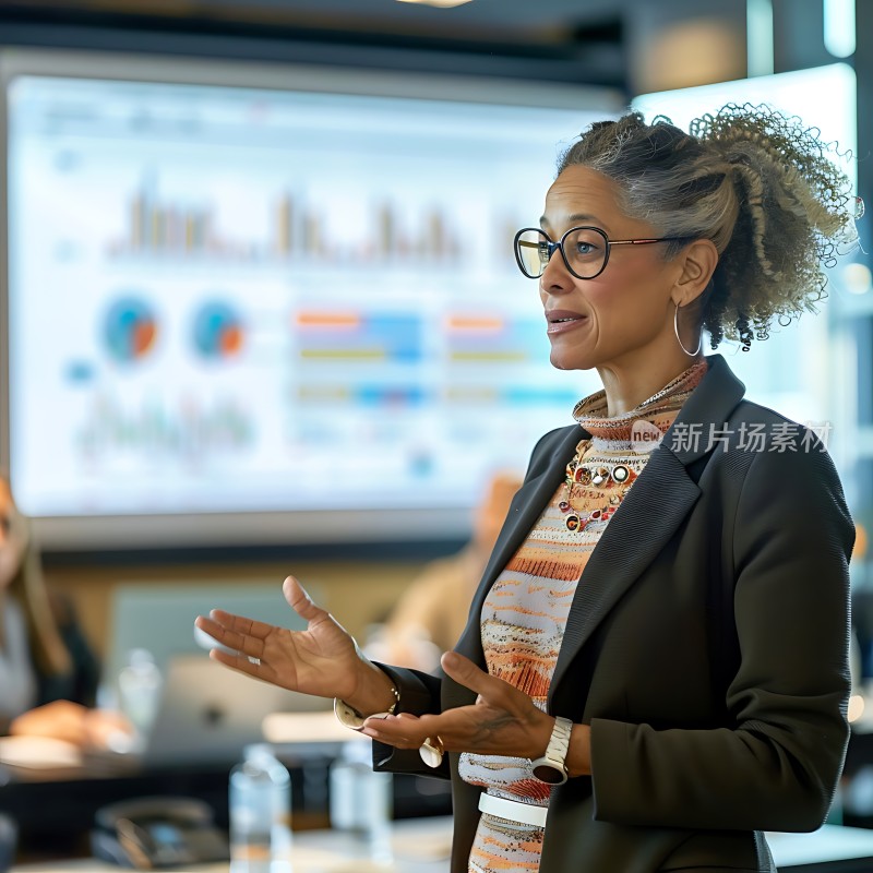 商务女性自信演讲
