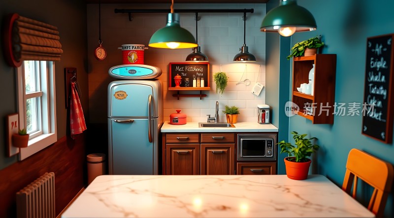 复古厨房温馨一角