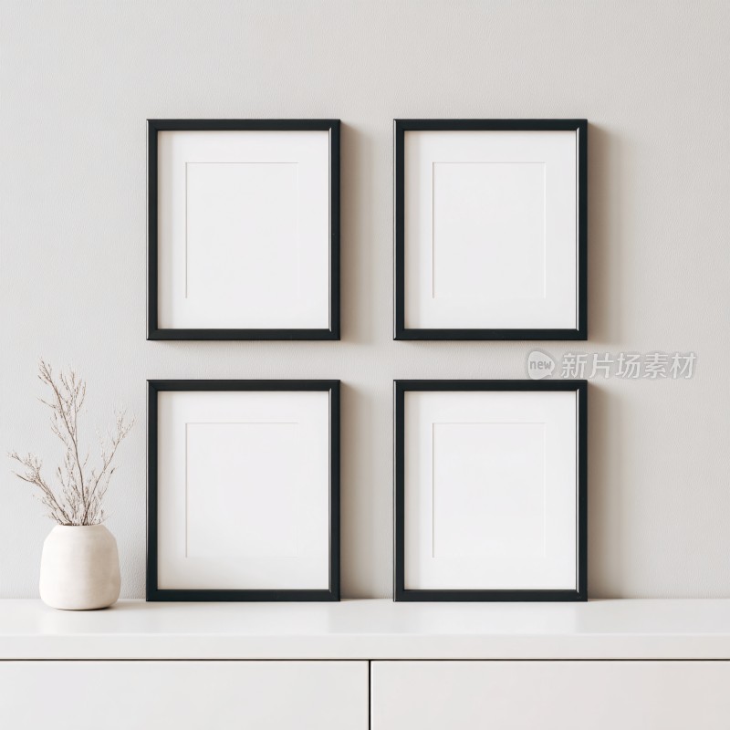 简约风格空白相框装饰画面