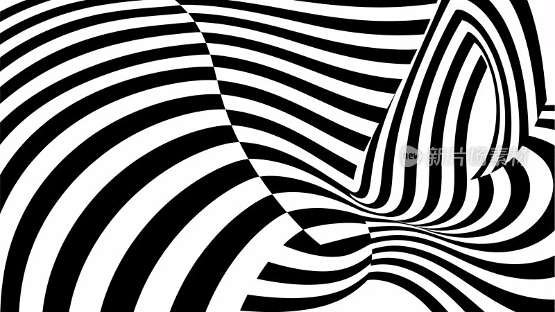 黑白条纹抽象图案