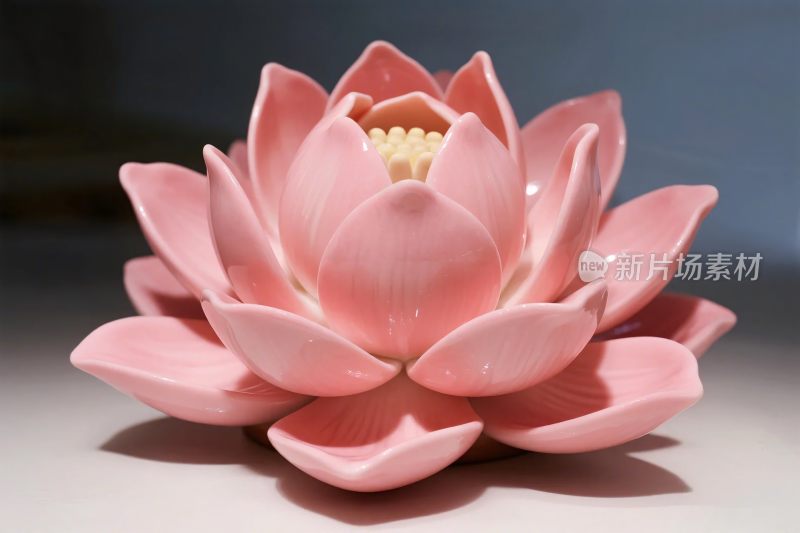 粉色陶瓷莲花摆件
