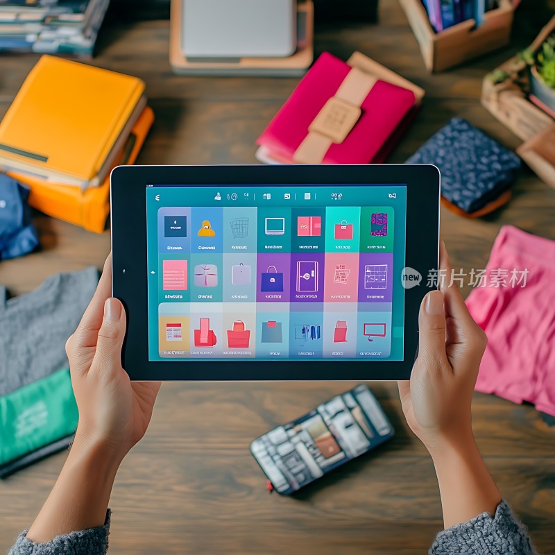 平板电脑购物应用界面展示