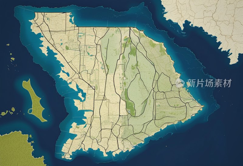 伊利诺伊州洛克岛轮廓图