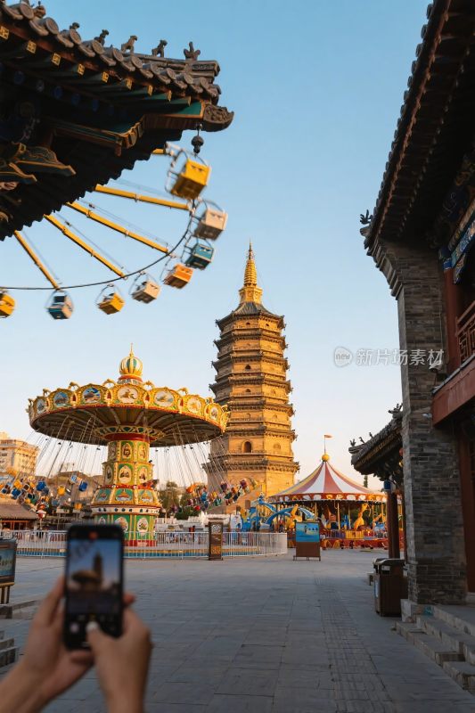 古建游乐景区场景