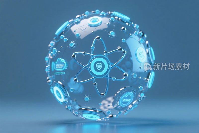 蓝色科技概念球体