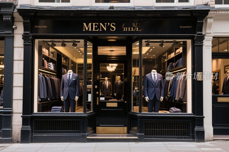 男士西装店橱窗