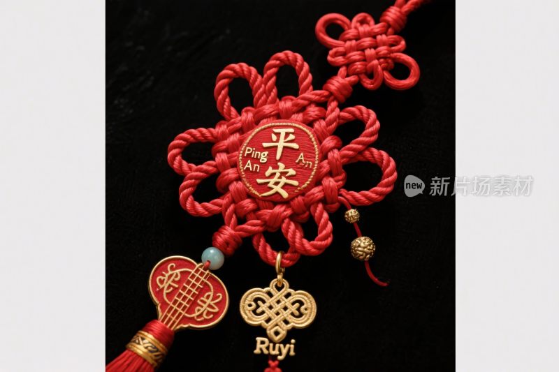 红色平安祈福挂饰