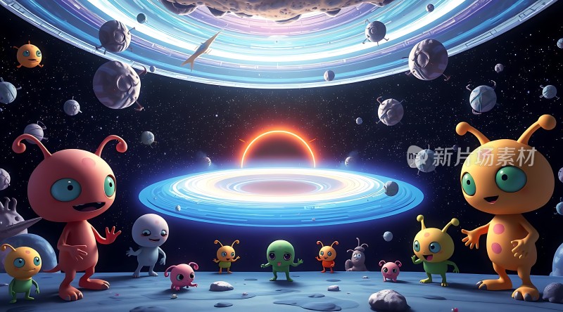 外星生物探索宇宙奥秘