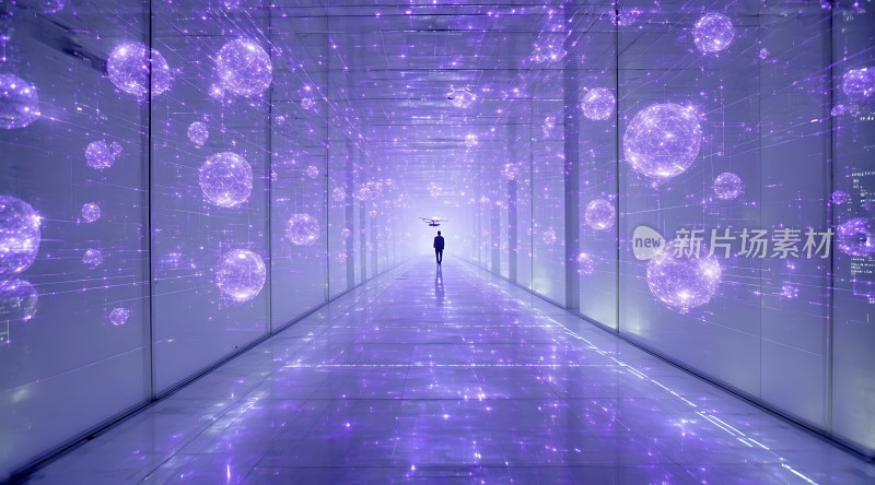 紫色星河隧道漫步