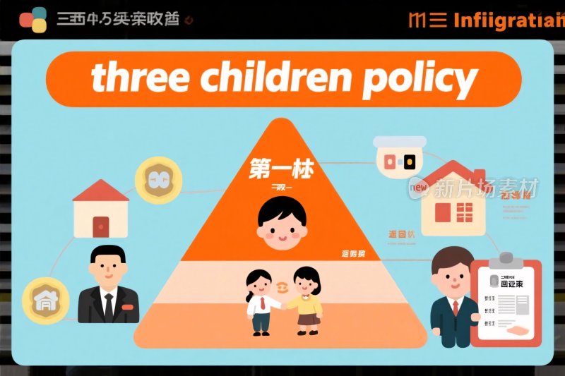 三孩政策宣传插画