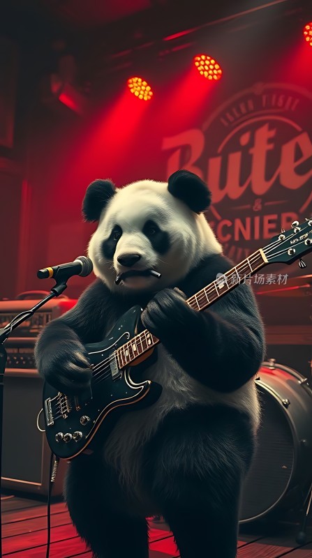 熊猫弹吉他