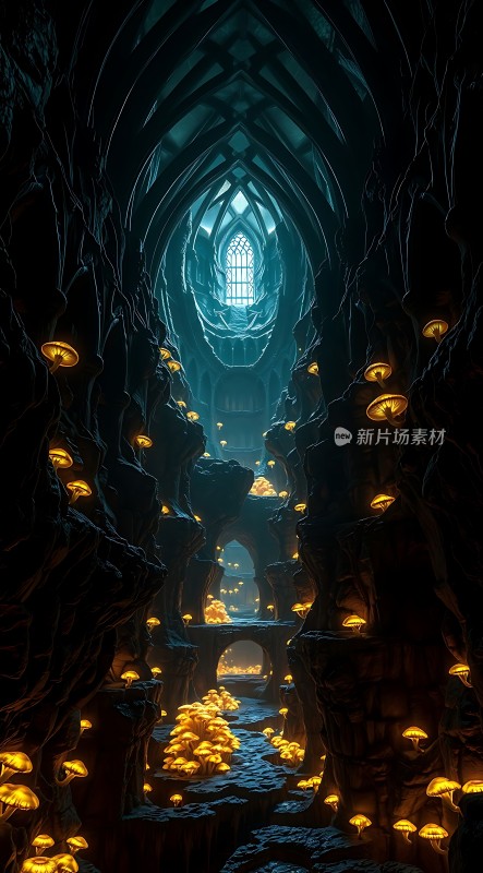 黑暗洞穴中的光芒