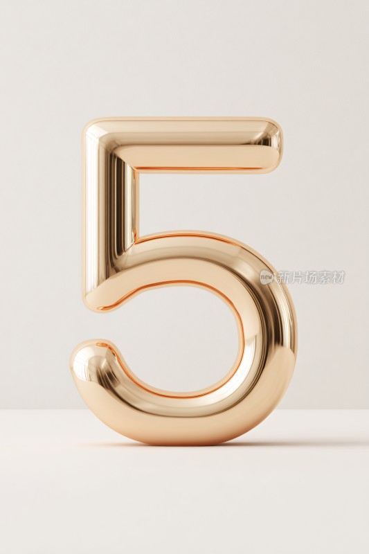 金色立体数字展示图