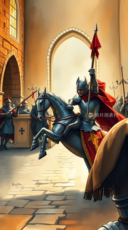 骑士与战马英勇出征