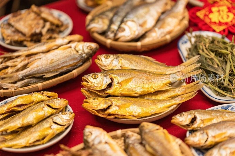传统鱼品美食陈列图
