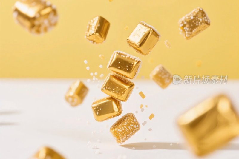 金色方块悬浮特效