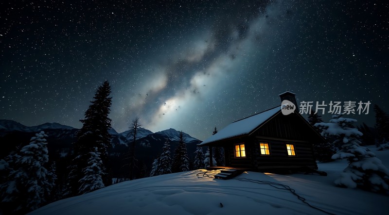 星空下的温馨小屋