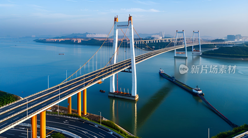 壮丽的跨海大桥中国城市建设交通运输桥梁