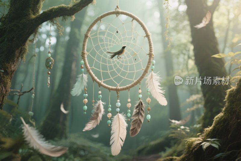 森林捕梦网插画