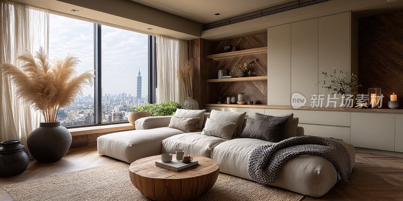 现代风格舒适客厅室内景观