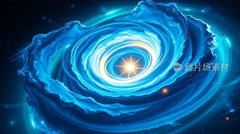 蓝色星系旋涡
