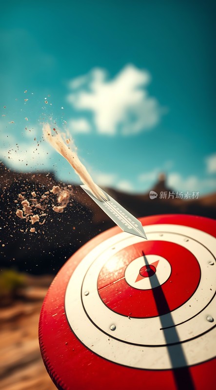 箭穿靶心精准命中！