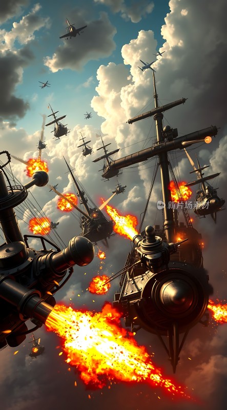 蒸汽朋克海战机械与火焰的交响曲