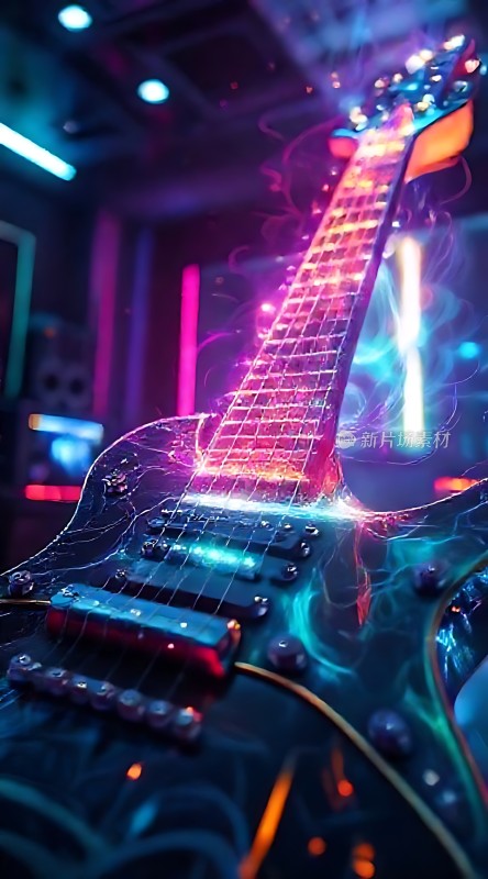 霓虹吉他炫彩舞台