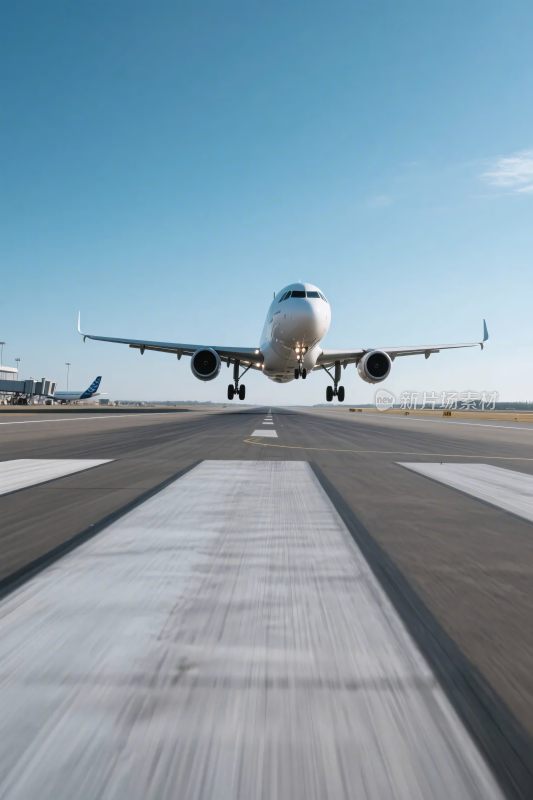 飞机跑道飞行场景