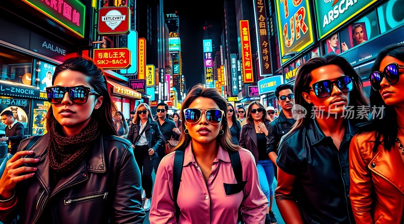 霓虹灯下的时尚之旅