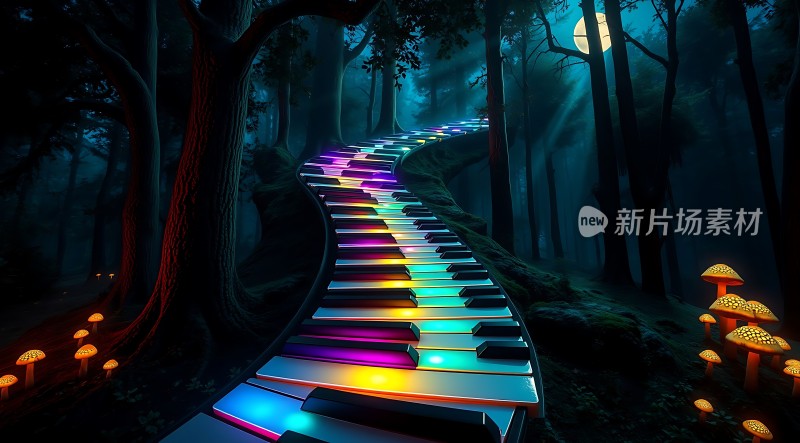 彩色琴键之路